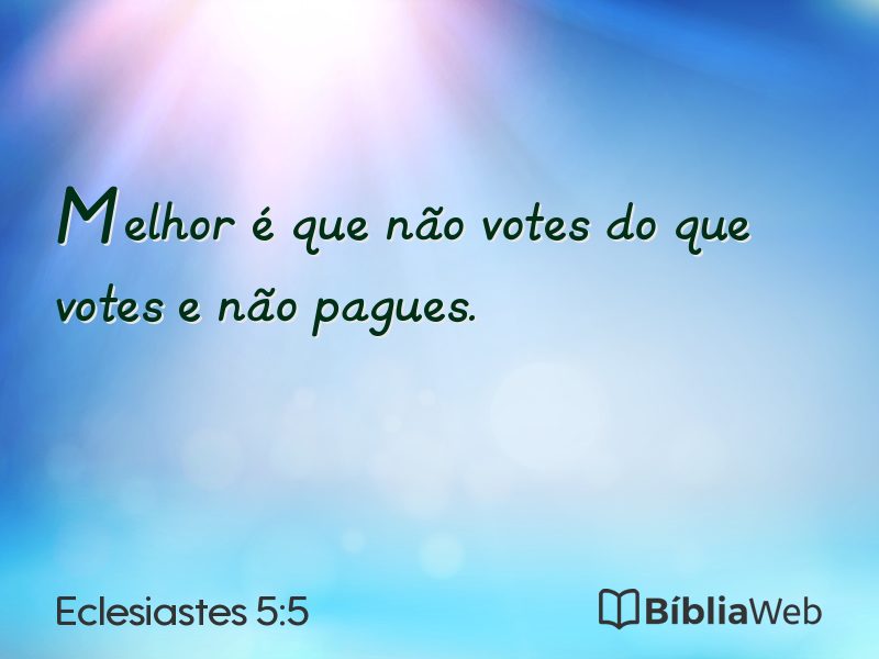 Eclesiastes 5:5 em imagem para compartilhar