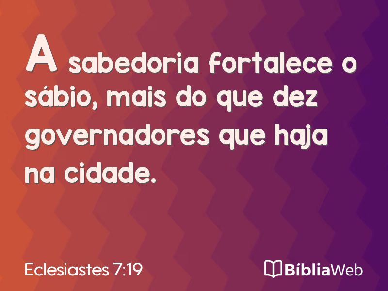 Eclesiastes 7:19 em imagem para compartilhar