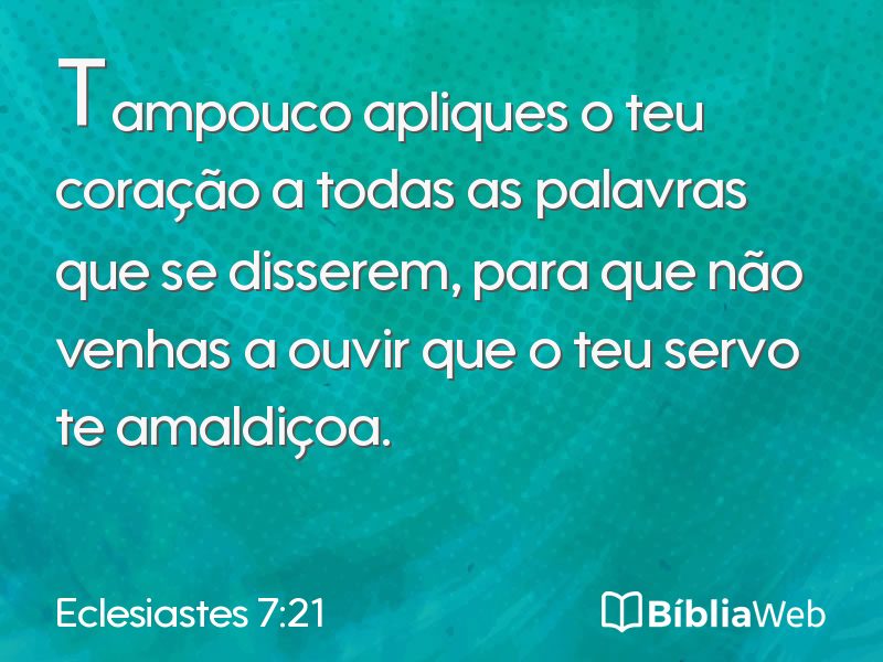 Eclesiastes 7:21 em imagem para compartilhar