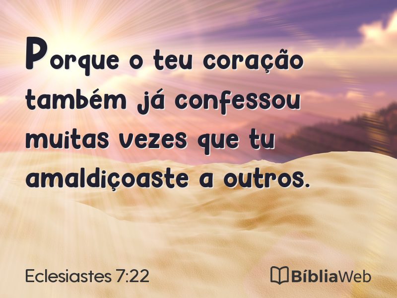 Eclesiastes 7:22 em imagem para compartilhar