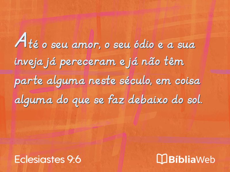 Eclesiastes 9:6 em imagem para compartilhar