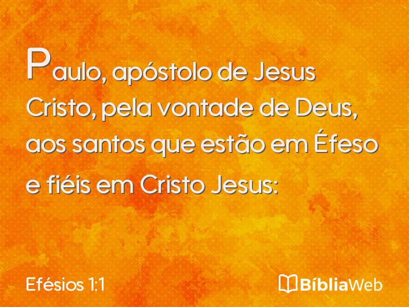 Efésios 1:1 em imagem para compartilhar