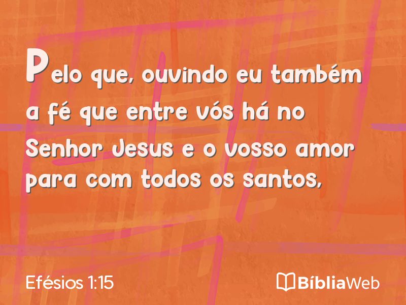 Efésios 1:15 em imagem para compartilhar