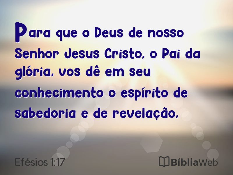 Efésios 1:17 em imagem para compartilhar