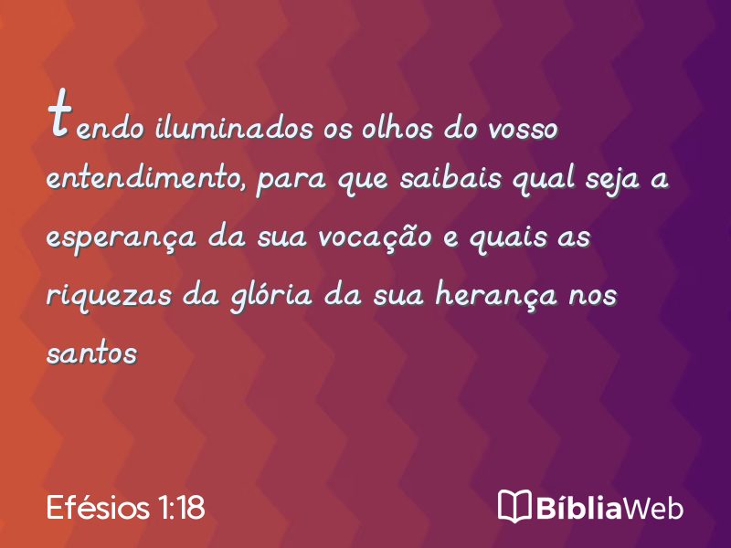 Efésios 1:18 em imagem para compartilhar