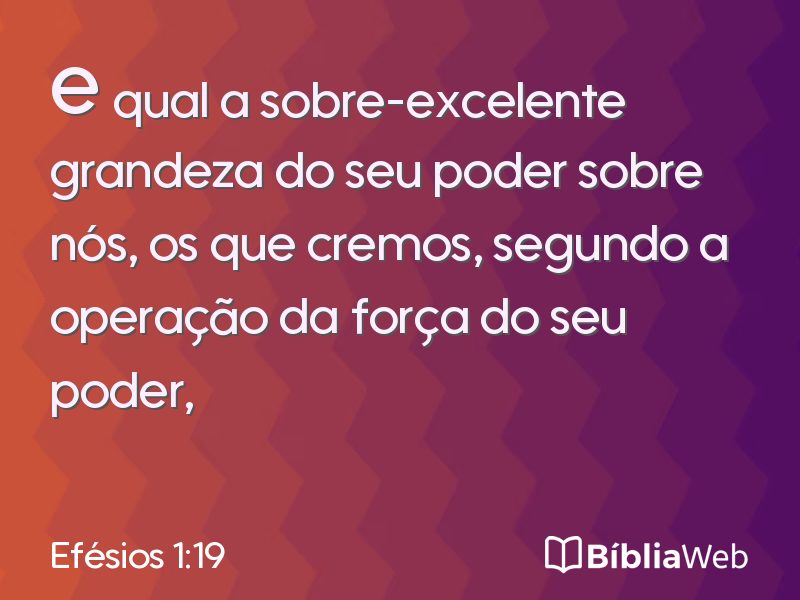 Efésios 1:19 em imagem para compartilhar