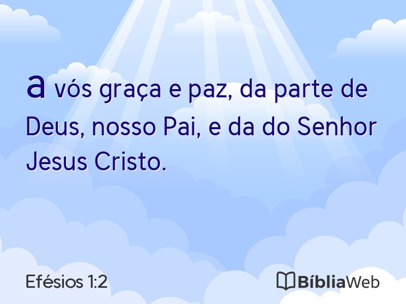 Efésios 1:2 em imagem para compartilhar
