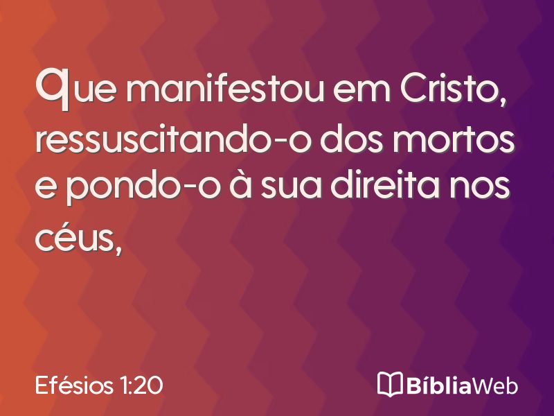 Efésios 1:20 em imagem para compartilhar