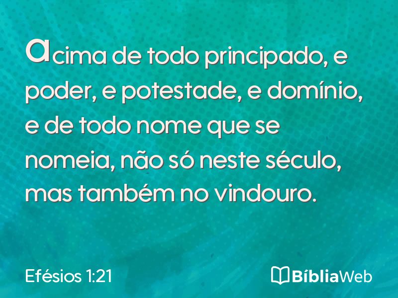 Efésios 1:21 em imagem para compartilhar