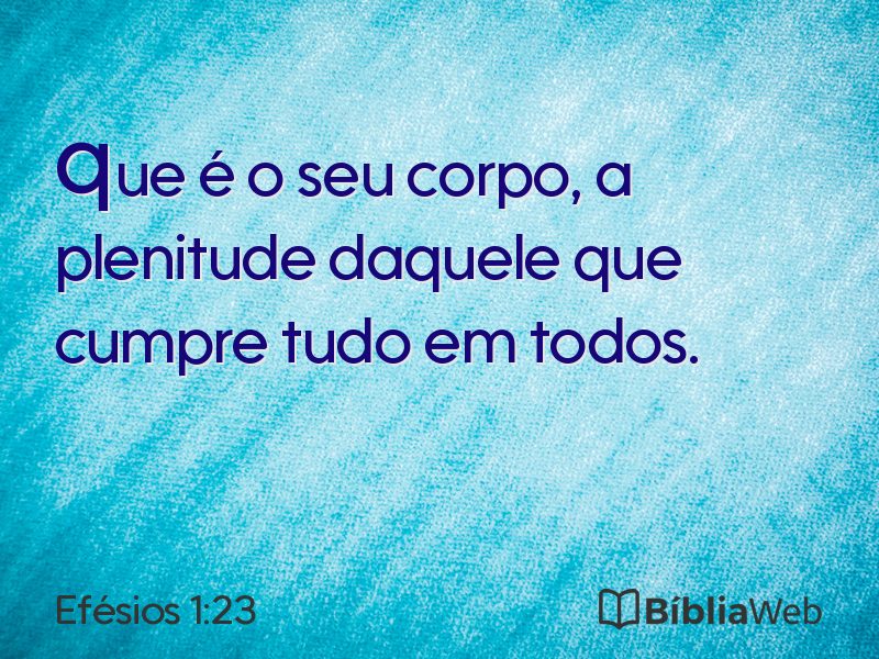 Efésios 1:23 em imagem para compartilhar