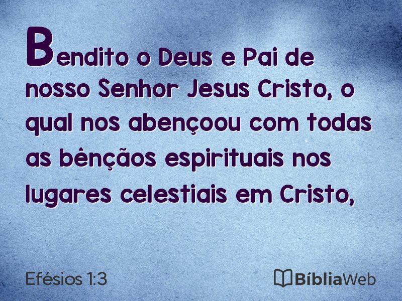 Efésios 1:3 em imagem para compartilhar