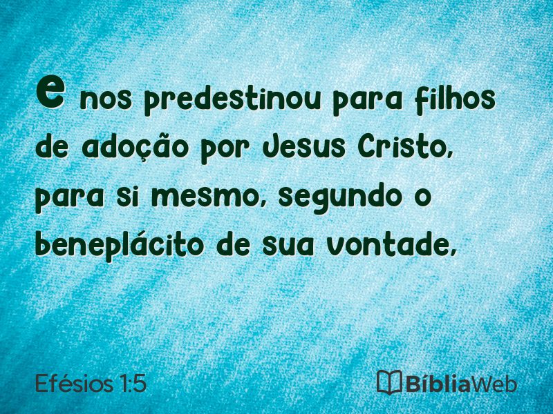 Efésios 1:5 em imagem para compartilhar