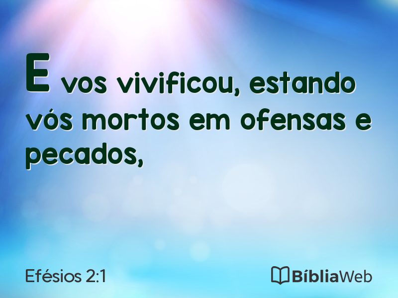 Efésios 2:1 em imagem para compartilhar