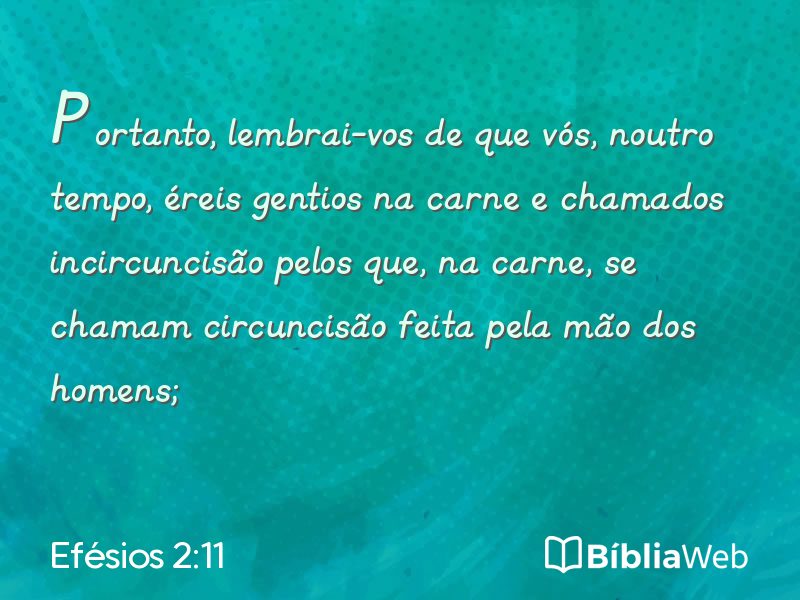 Efésios 2:11 em imagem para compartilhar
