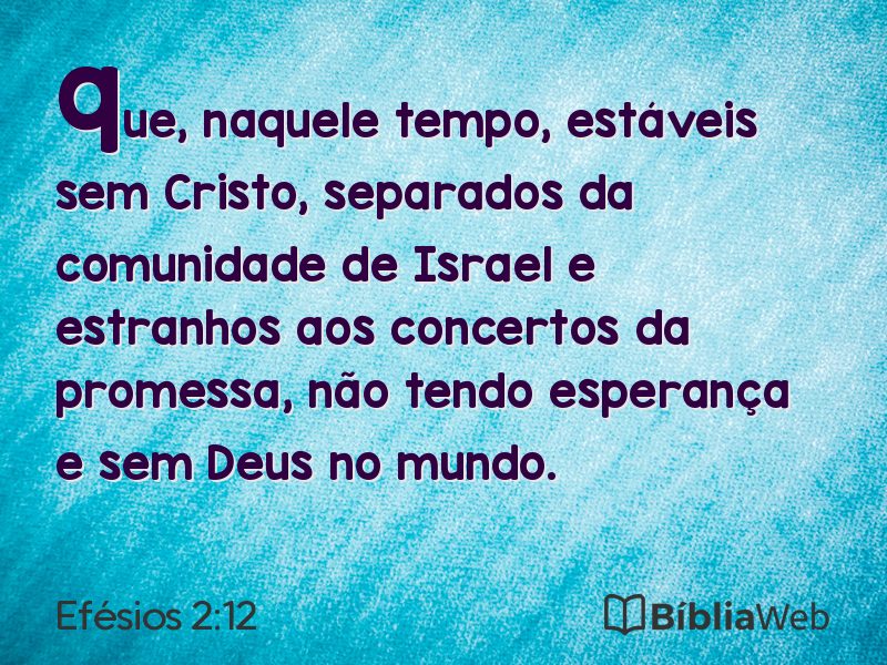 Efésios 2:12 em imagem para compartilhar