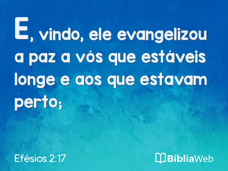 Efésios 2:17 em imagem para compartilhar