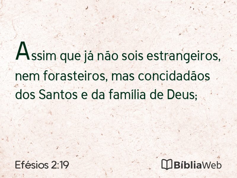 Efésios 2:19 em imagem para compartilhar