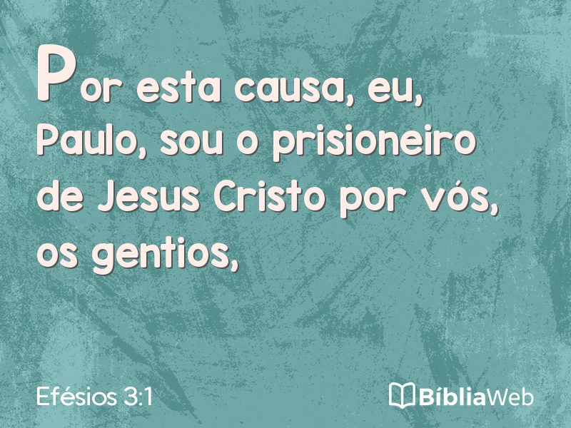 Efésios 3:1 em imagem para compartilhar
