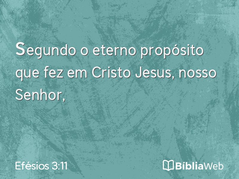 Efésios 3:11 em imagem para compartilhar