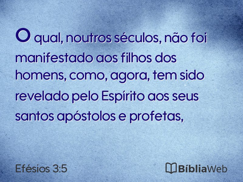 Efésios 3:5 em imagem para compartilhar