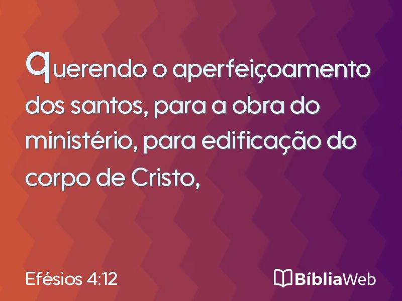 Efésios 4:12 em imagem para compartilhar