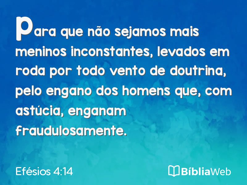 Efésios 4:14 em imagem para compartilhar