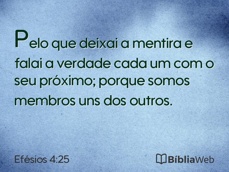 Efésios 4:25 em imagem para compartilhar