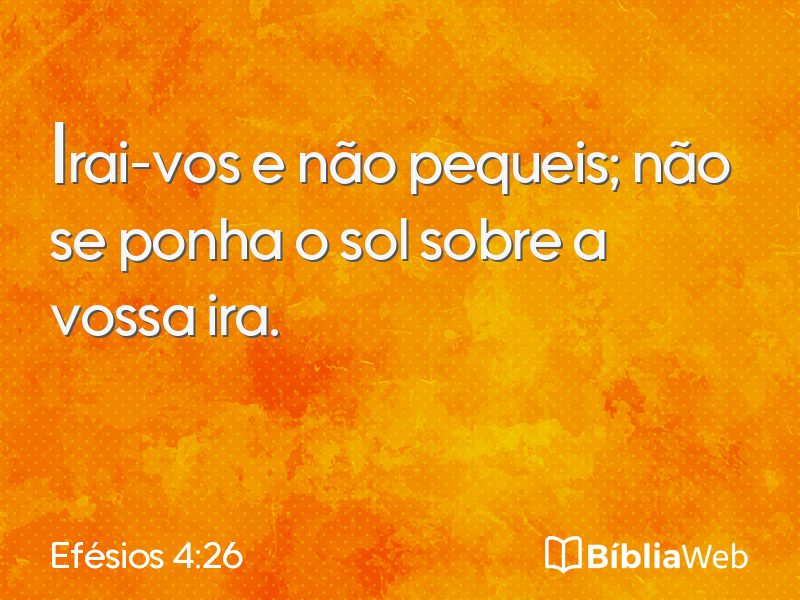 Efésios 4:26 em imagem para compartilhar