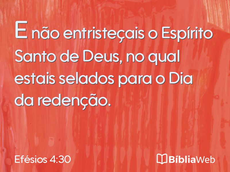 Efésios 4:30 em imagem para compartilhar
