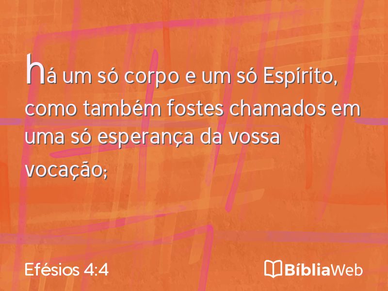 Efésios 4:4 em imagem para compartilhar