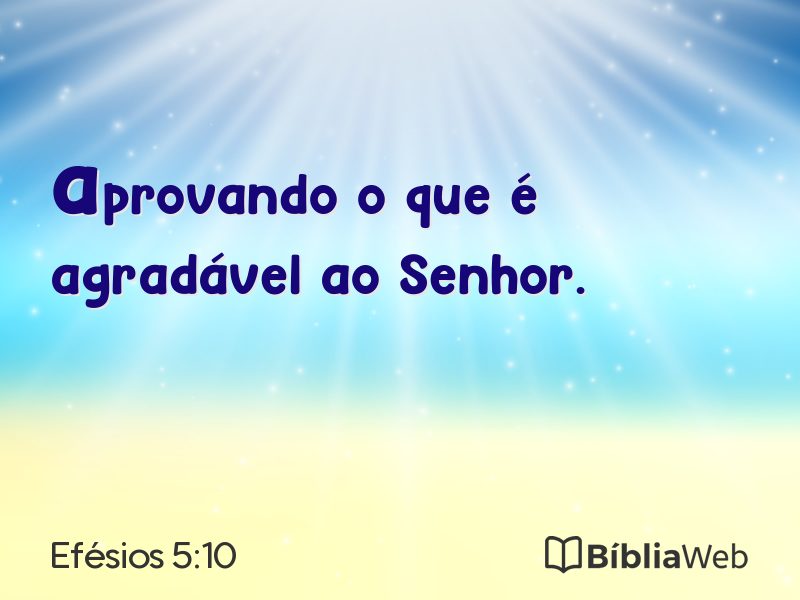 Efésios 5:10 em imagem para compartilhar