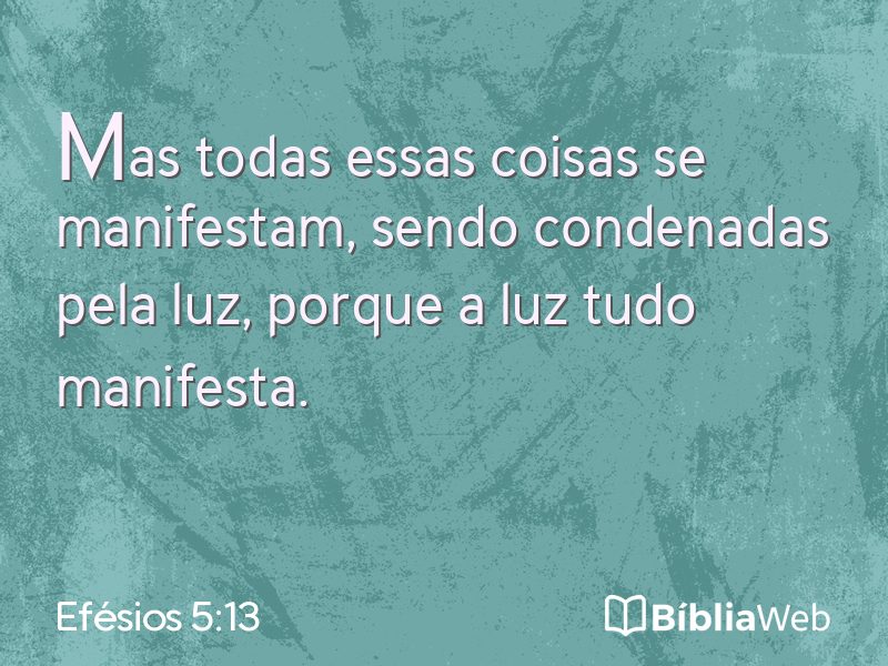 Efésios 5:13 em imagem para compartilhar