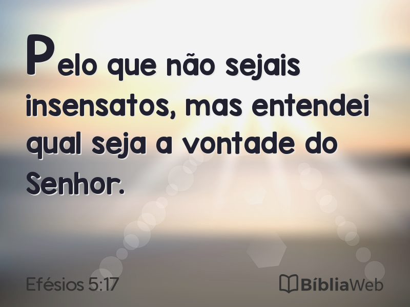 Efésios 5:17 em imagem para compartilhar