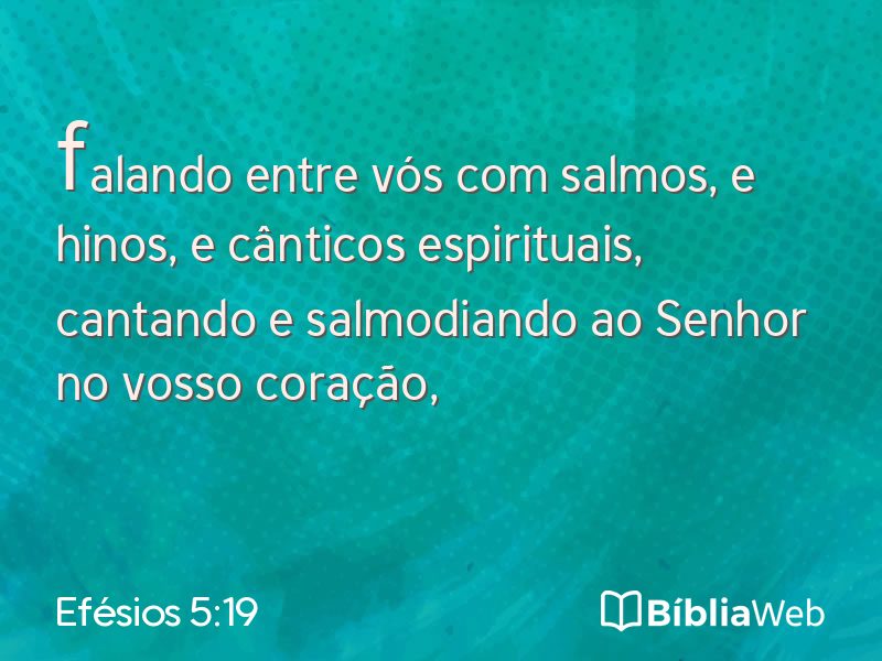 Efésios 5:19 em imagem para compartilhar