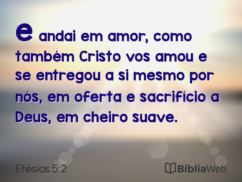 Efésios 5:2 em imagem para compartilhar