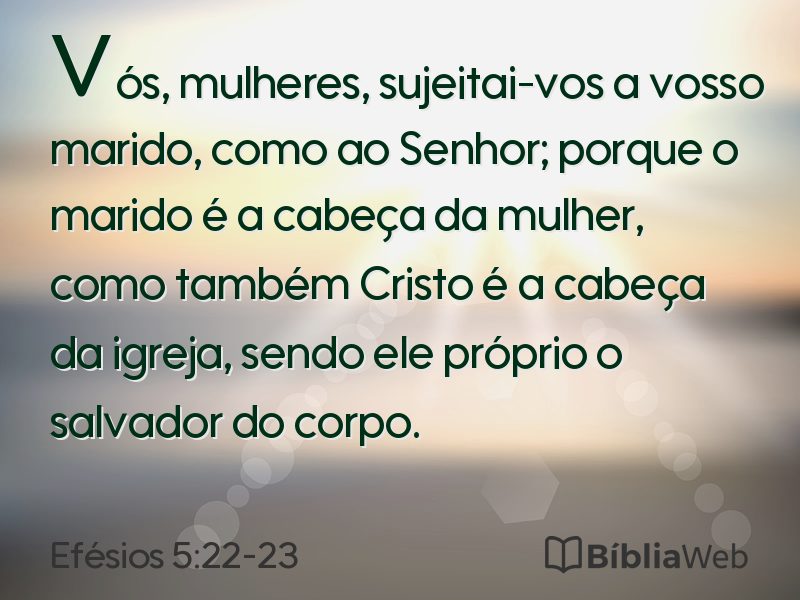 Efésios 5:22-23 em imagem para compartilhar