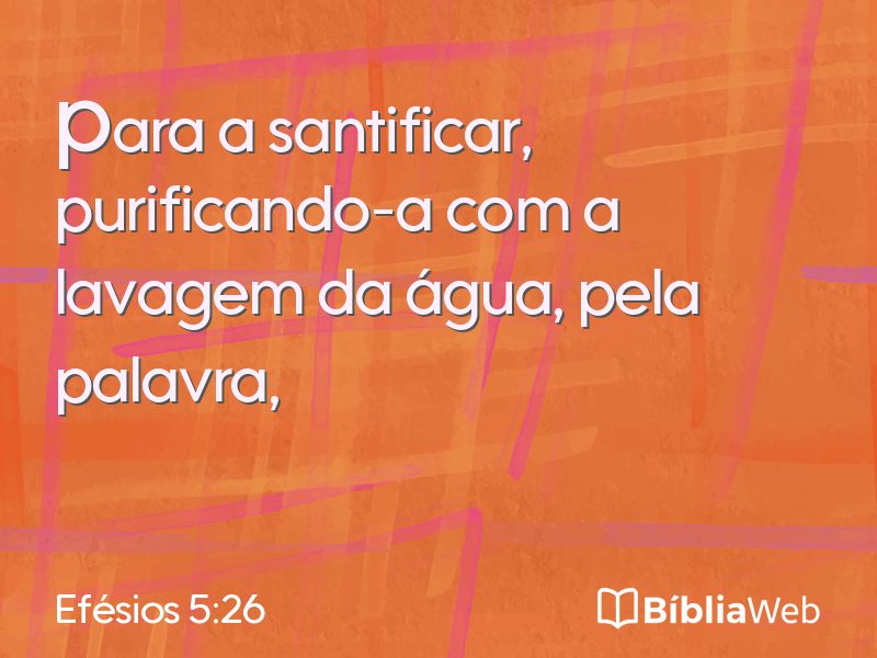 Efésios 5:26 em imagem para compartilhar