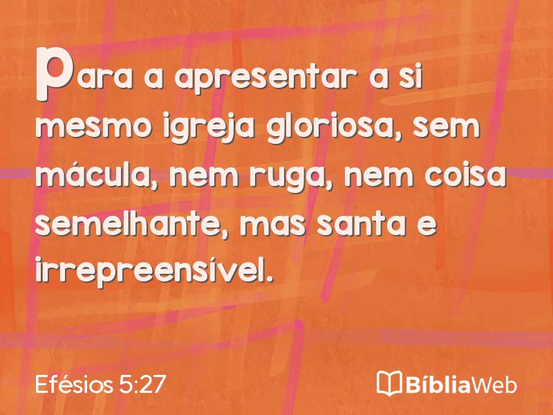 Efésios 5:27 em imagem para compartilhar