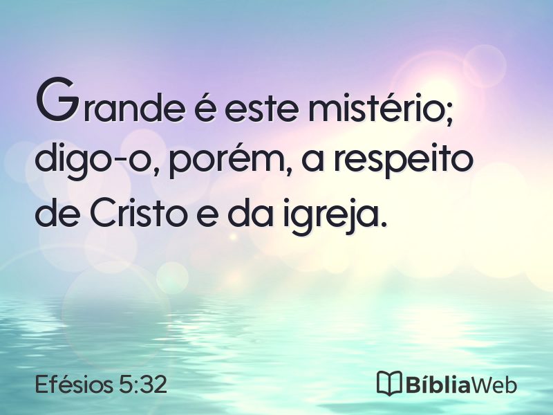 Efésios 5:32 em imagem para compartilhar