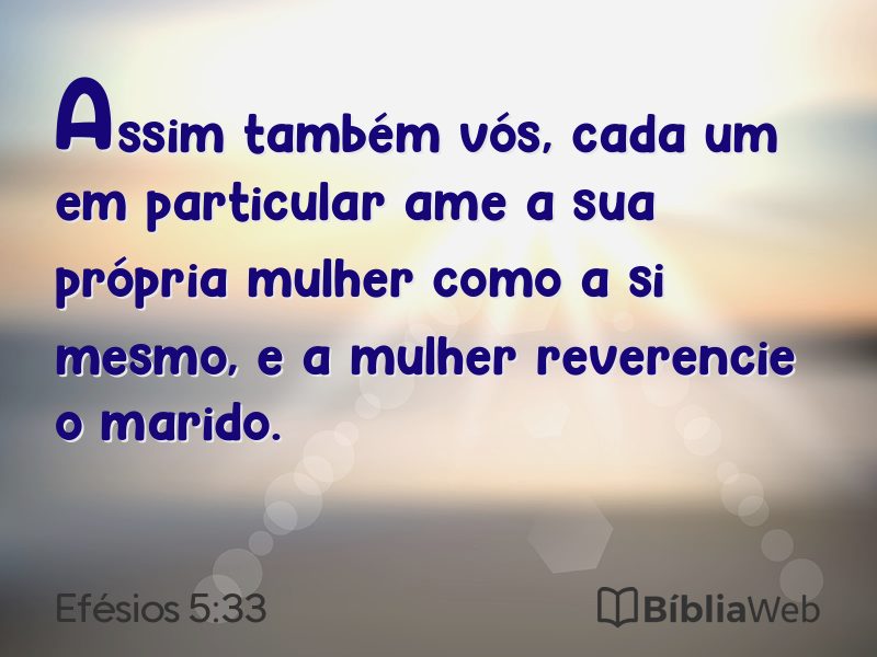Efésios 5:33 em imagem para compartilhar