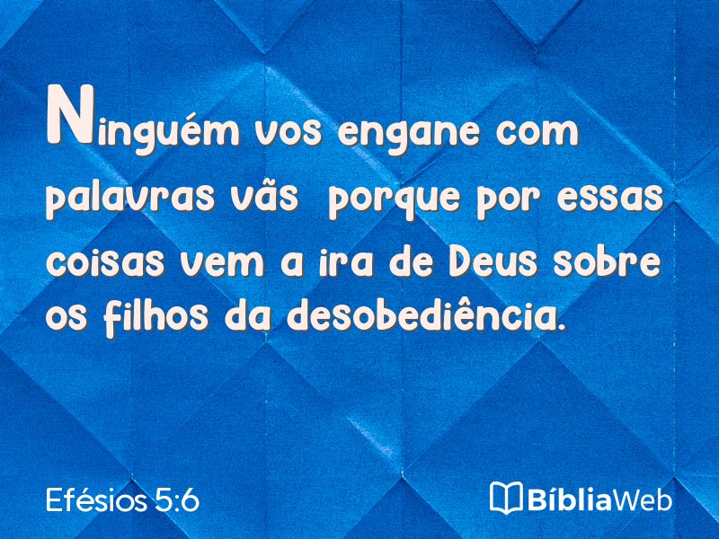 Efésios 5:6 em imagem para compartilhar