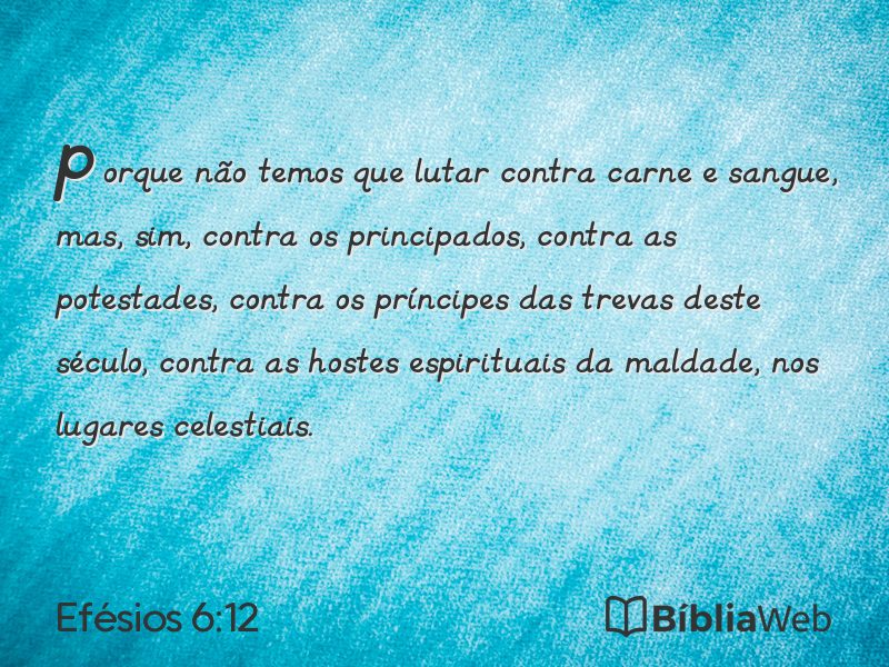 Efésios 6:12 em imagem para compartilhar