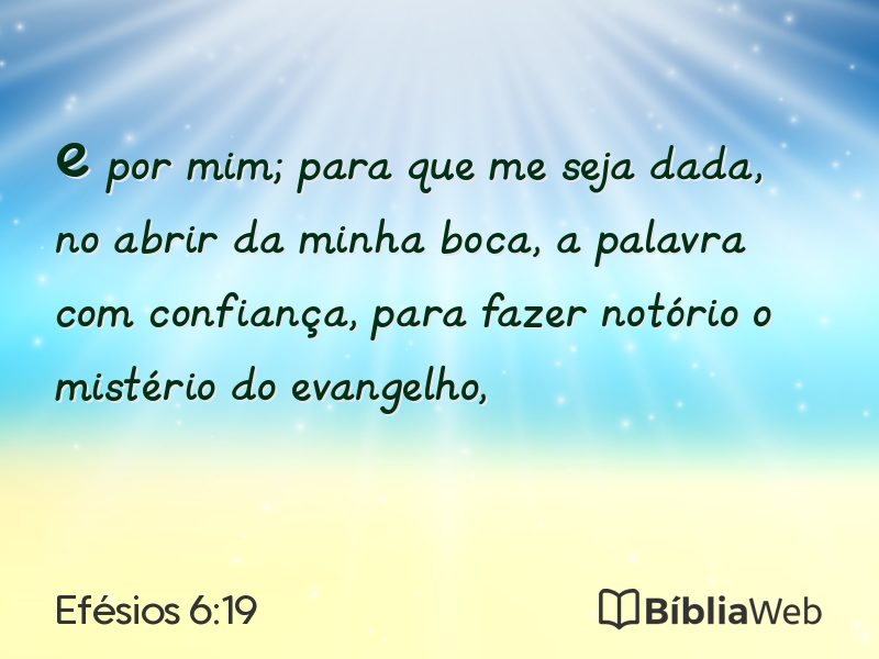 Efésios 6:19 em imagem para compartilhar