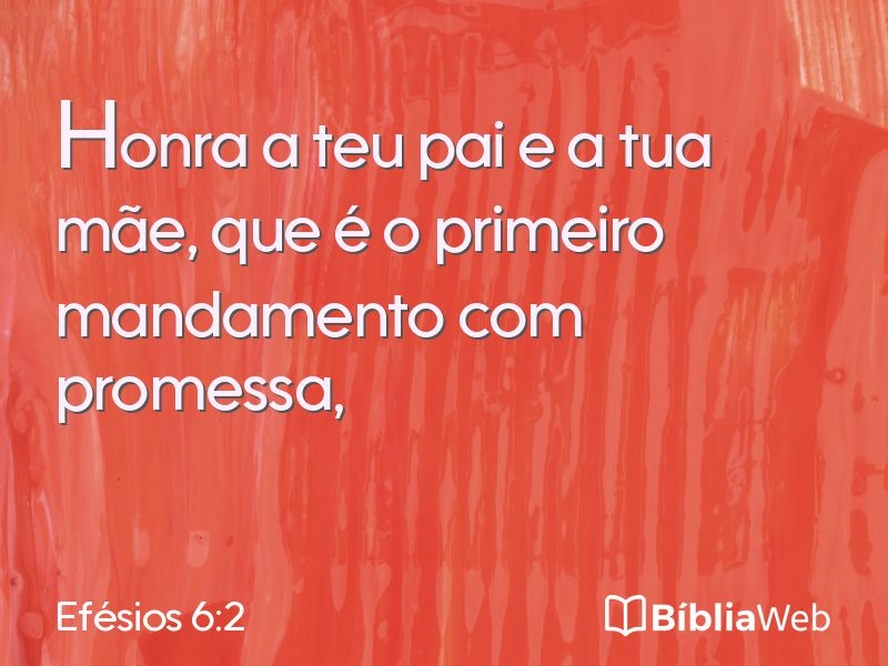 Efésios 6:2 em imagem para compartilhar
