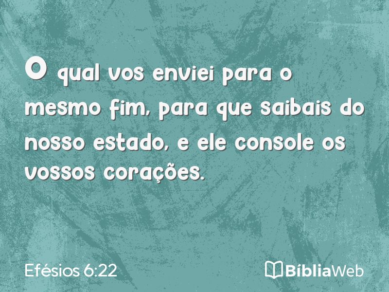 Efésios 6:22 em imagem para compartilhar