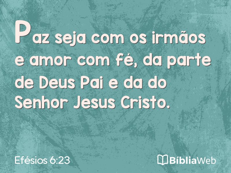 Efésios 6:23 em imagem para compartilhar