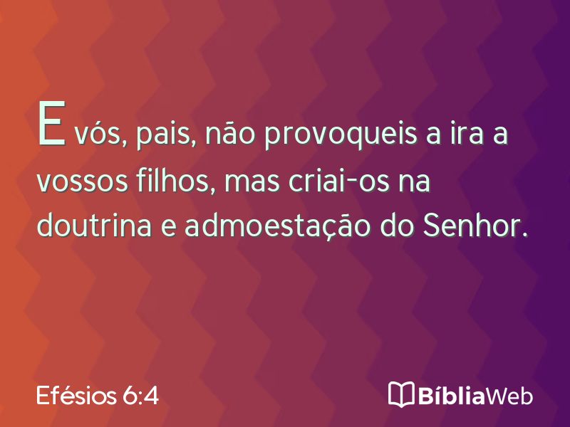 Efésios 6:4 em imagem para compartilhar