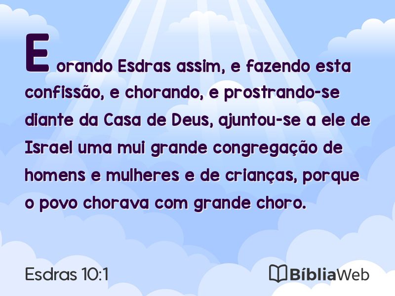 Esdras 10:1 em imagem para compartilhar