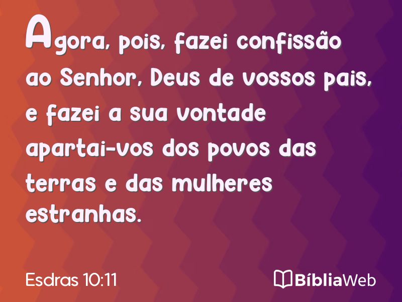 Esdras 10:11 em imagem para compartilhar
