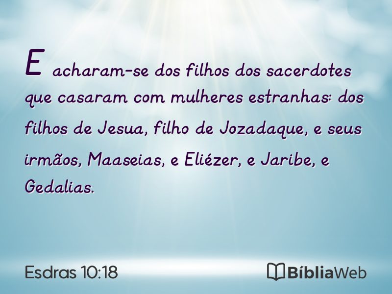 Esdras 10:18 em imagem para compartilhar